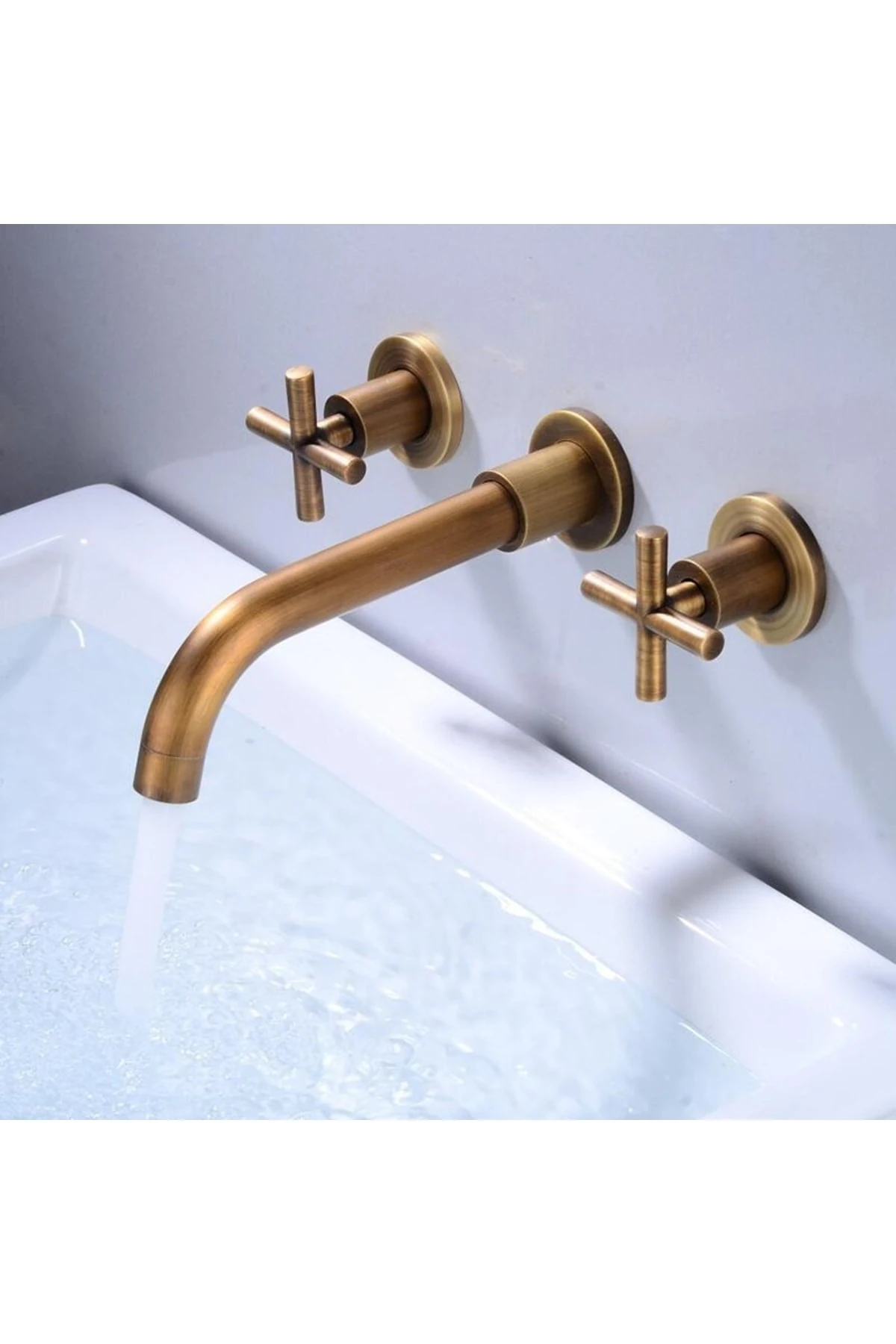 Duvardan Ankastre Lavabo Bataryası Antik Eskitme Kda102-a