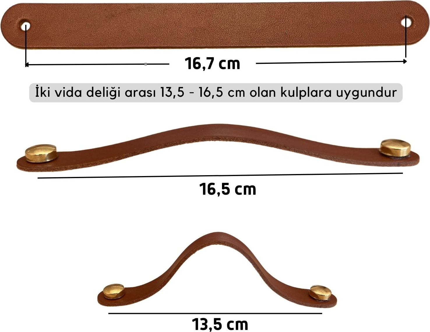 2 Adet Hakiki Deri Modern Çekmece Dolap Kulpu, Deri Kulp, Mobilya Banyo Mutfak Dolabı Kulpları