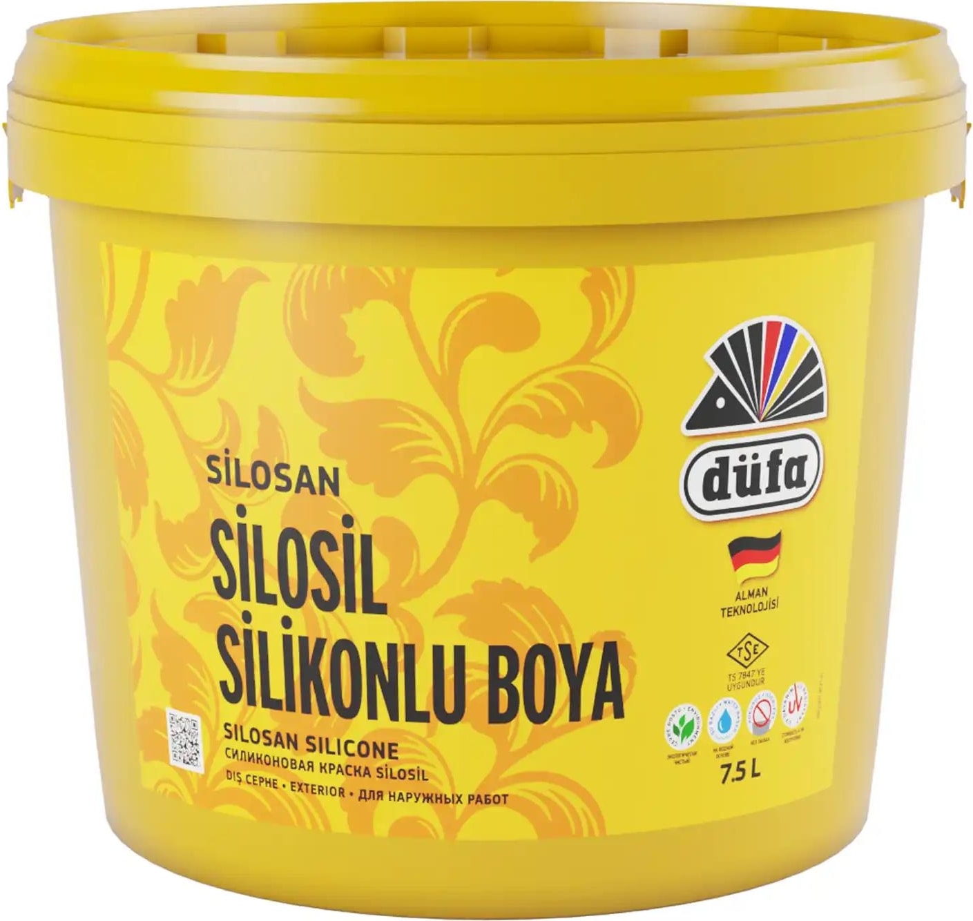Silosil Silikonlu Dış Cephe Duvar Boyası 8260 Sütlü Kahve 7.5 l