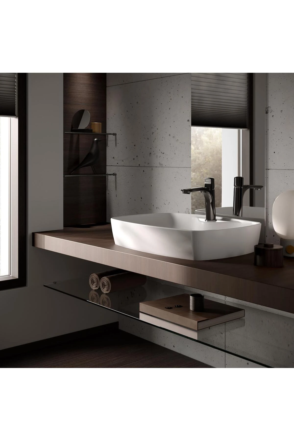 Myra Orta Boy Lavabo Bataryası - Siyah 104508983