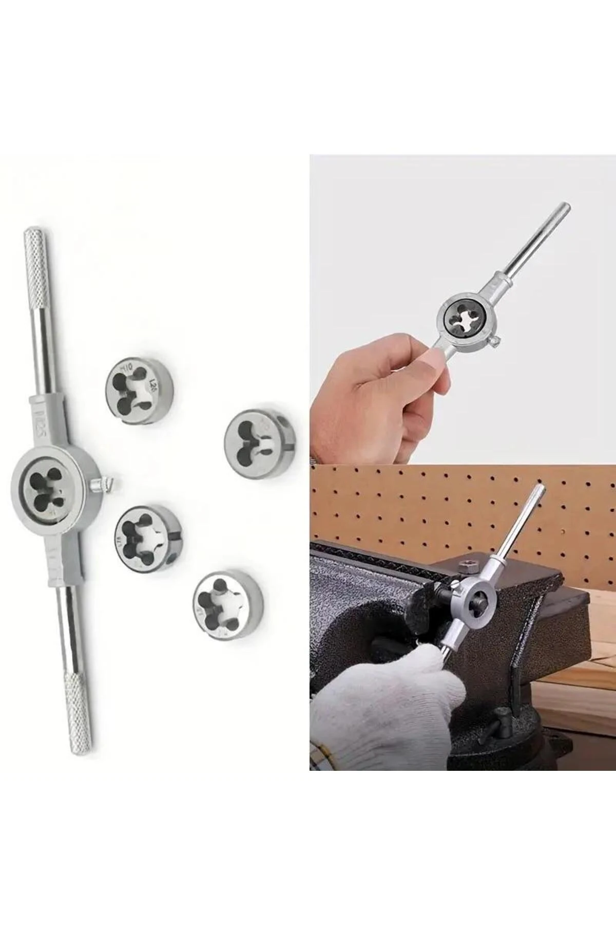 8 Parça Pafta Seti Ve Kolu M3 M4 M5 M6 M8 M10 M12