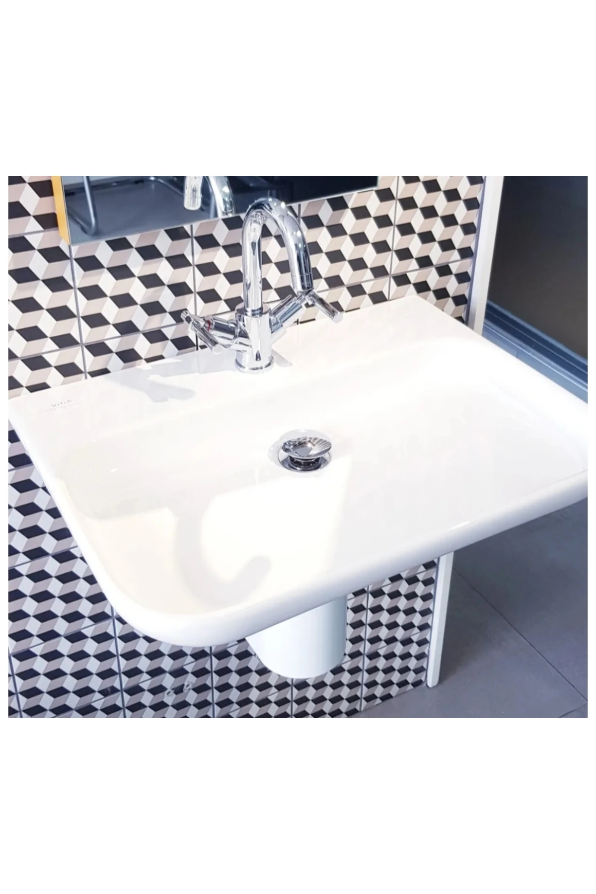 Mod Lavabo 80 cm - Tek Armatür Delikli