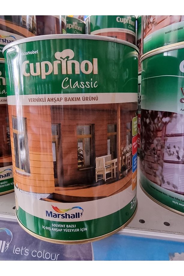 MARSHALL Cuprınol Classic Vernikli Ahşap Koruyucu 2.5 Lt Üvez Ağacı