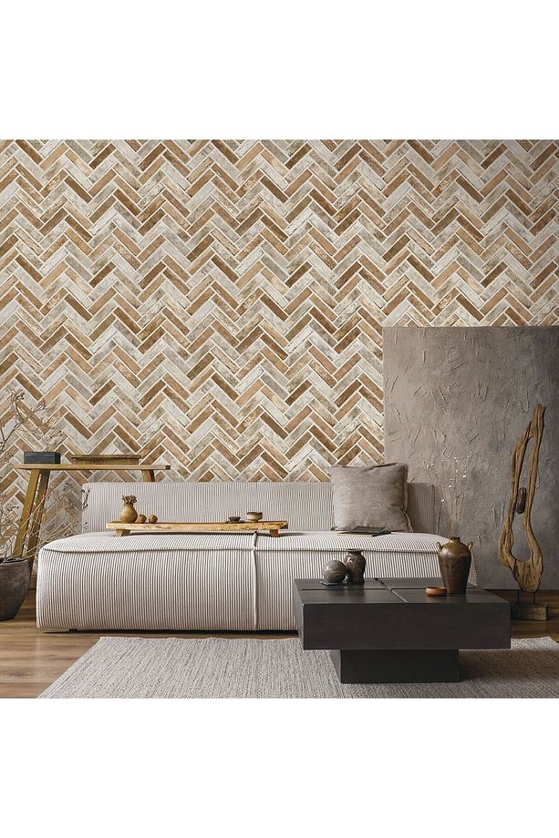 ROKA 23105-3  TUĞLA DESENLİ KAHVERENGİ  DUVAR KAĞIDI 16,5 m2