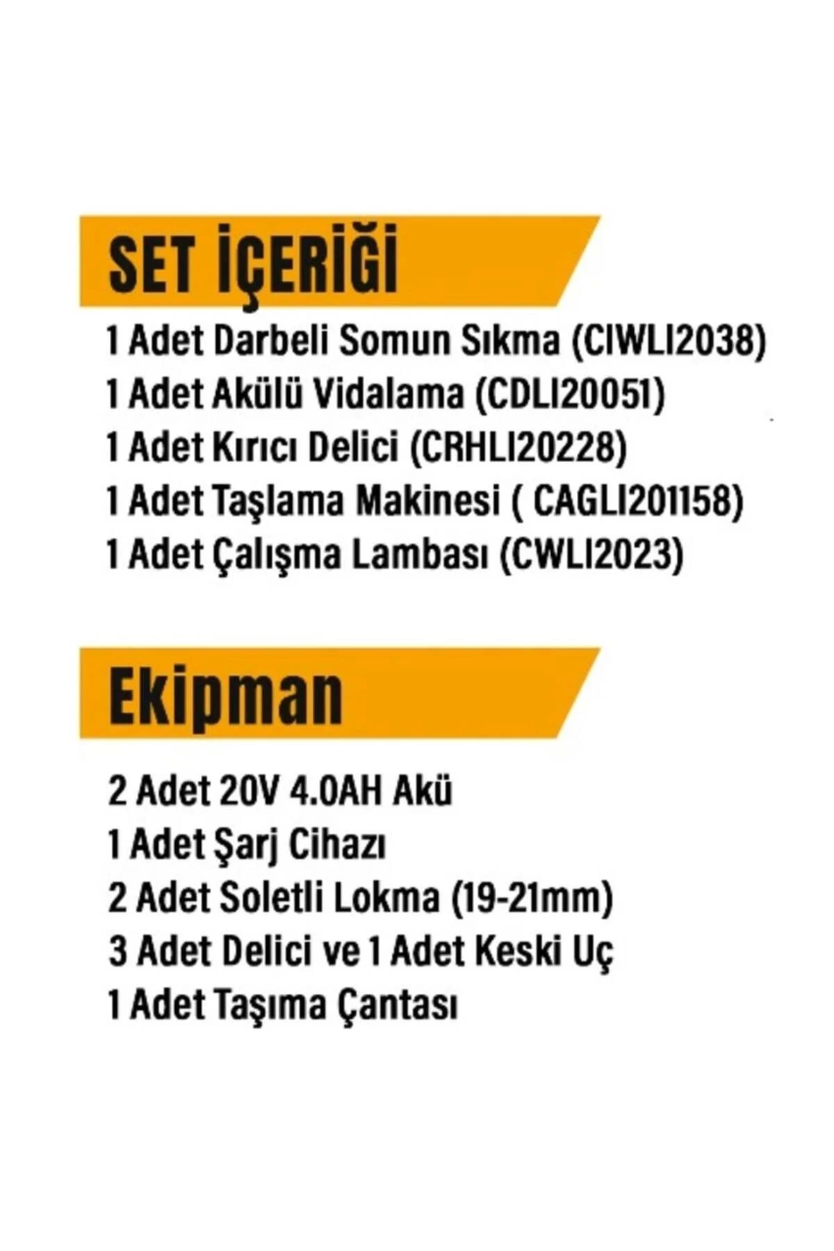 INGCO CKLI2019 Akülü Kombo 5'Li Set (30 Parça Alet Seti Hediyeli)