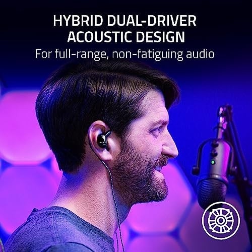 Moray - 24/7 Streaming Için Ergonomik Kulak Içi Kulaklık (Hibrit Çift Sürücü Tasarımı, Ergonomik Düz Tasarım, En Iyi Pasif Ses Yalıtımı) Siyah