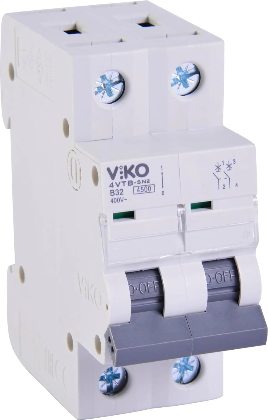 4VTB-2B32 Otomatik Sigorta 4,5ka B Tipi 2 Kutup 32A