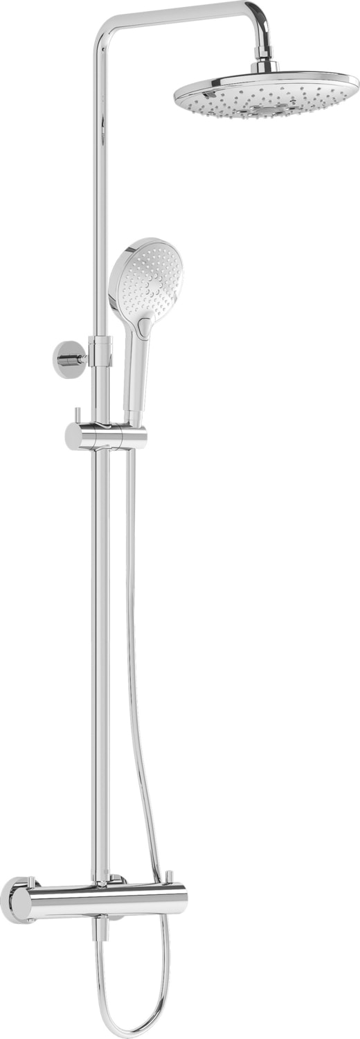 AquaHeat Bliss 240 A47205 2F Termostatik Duş Sistemi, Krom