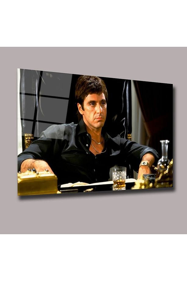 Tony Montana Scarface Sinema Ve Ünlüler Cam Tablo #PCT0925