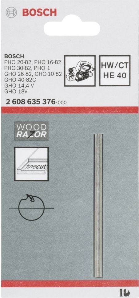 BOSCH Planya Bıçağı Tc Wr 40ᵒ 82,4*5,5 mm 1'li