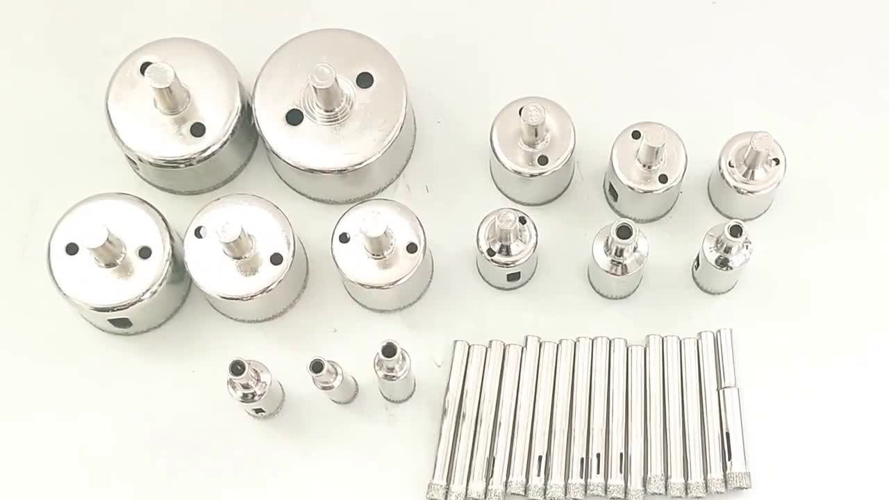 38 Mm Mermer Granit Fayans Cam Yuvarlak Delme Panç Elmas Uç Yuvarlak Açma Matkap Için Karot Ucu