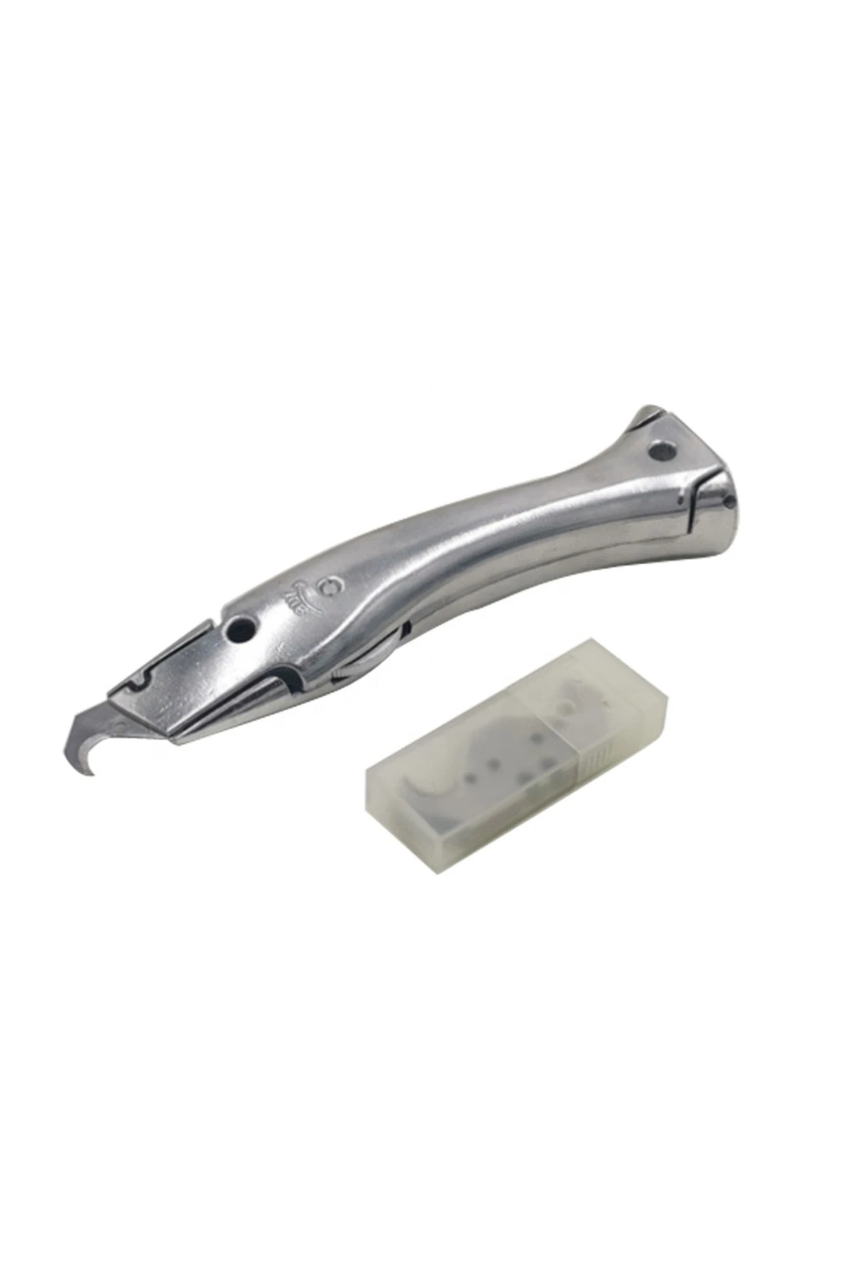 Alüminyum Gövdeli Kanca Uçlu Halı Kesim Bıçağı 10 Ad Kancalı Uç Genel Kullanıma Uygun