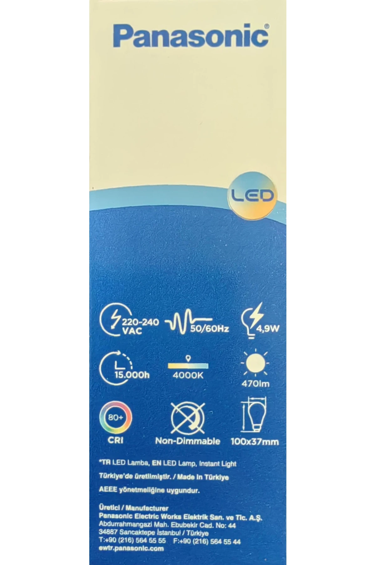 MUM AMPÜL (İNCE DUY) E14 DUYLU 4.9W 4000K GÜN IŞIĞI AMPÜL