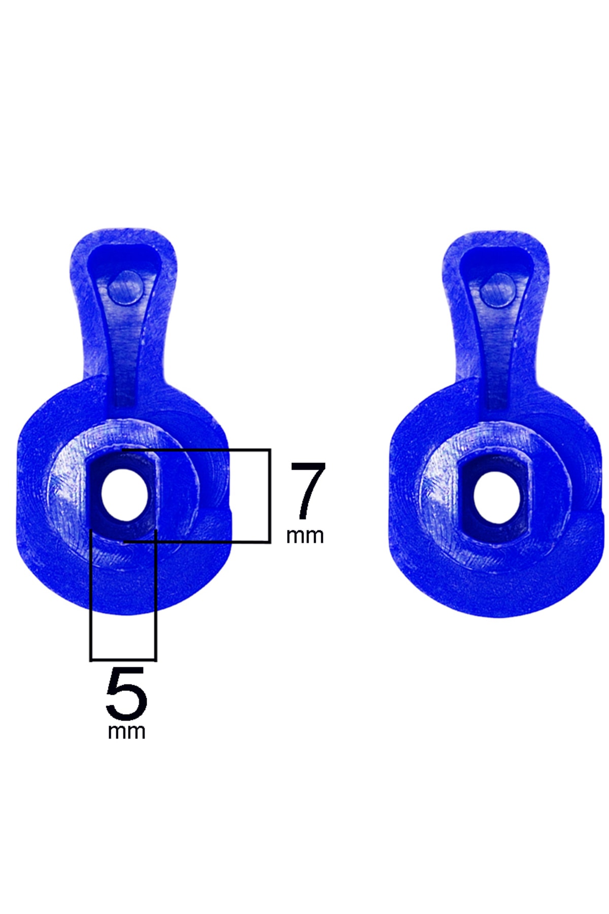Mavi Plastik Mini Küresel Vana Başlığı Kollektör Kolu Ara Musluk Kelebek Başı -10 Adet