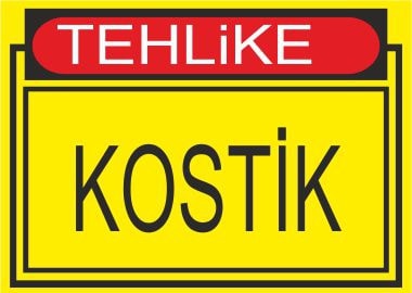 Tehlike Kostik 25 X 35 Cm Uyarı Levhası