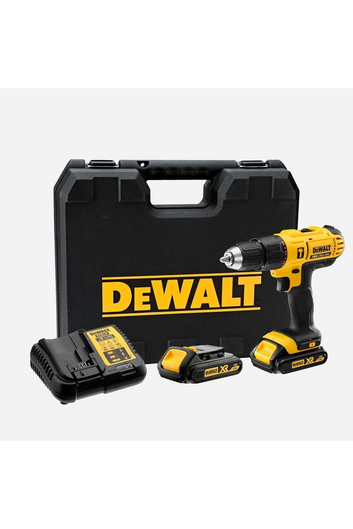 DEWALT DCD776S2-TR 18V 1.5 Ah Li-ion Şarjlı Darbeli Matkap Çift Akülü Vidalama