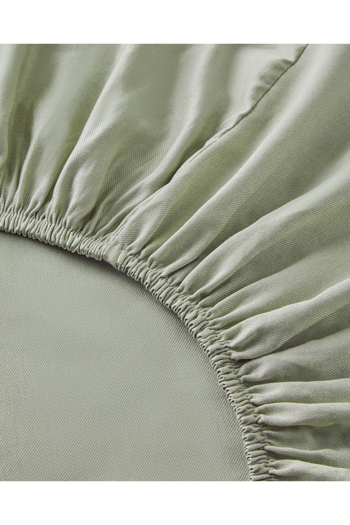Crystal İpeksi Twill Çift Kişilik Nevresim Takımı 200x220 cm Yeşil