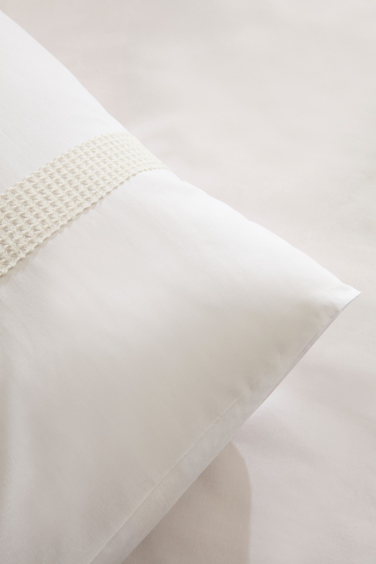 White Coll Cielo %100 Pamuk Çift Kişilik Nevresim Takımı Beyaz