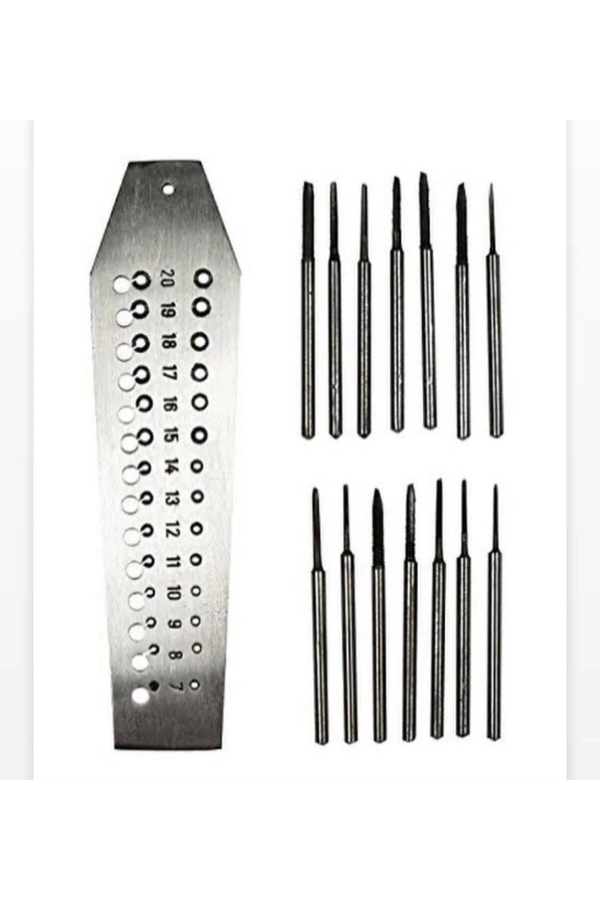 Kuyumcu malzemeleri pafta takımı