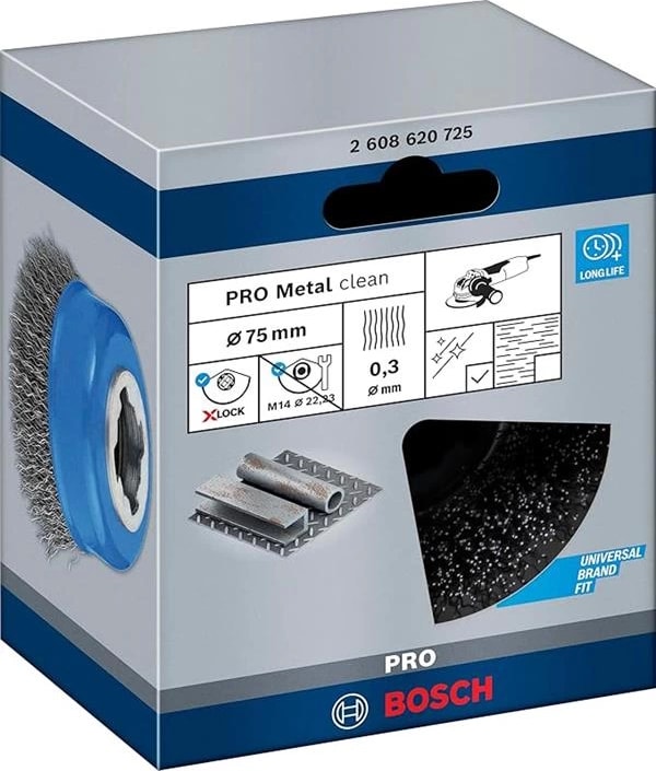 Professional Accessories Clean Dalgalı Tencere Fırçası (Metal Için, X-Lock Için, Ø 75 Mm, Tel