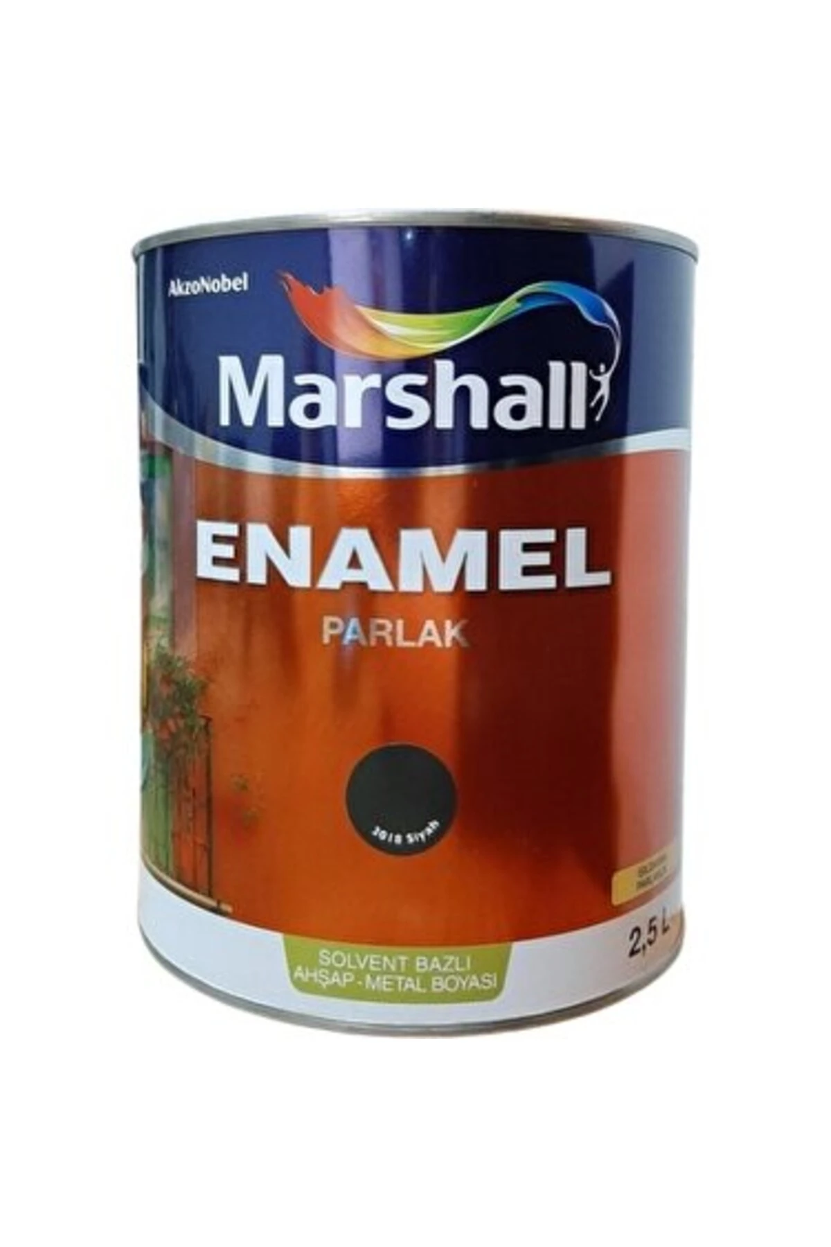 MARHSALL ENAMEL PARLAK SİYAH 2,5 L