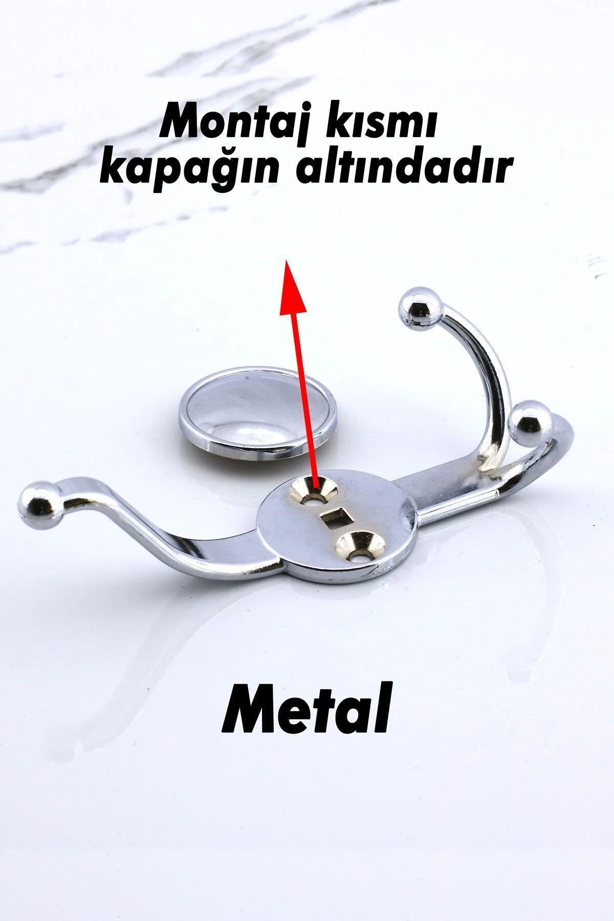 Boncuk Portmanto Vestiyer Duvar Dolap Elbise Askısı Krom Metal Mobilya Kapı Askılığı Askılık