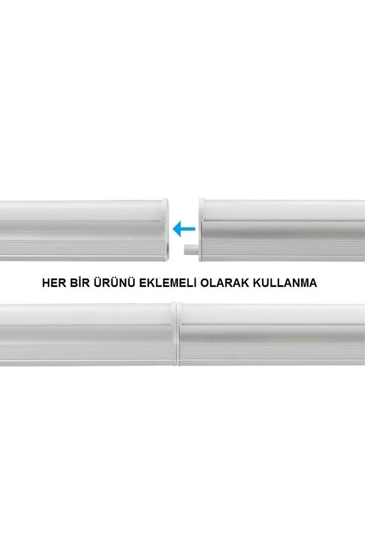 120 cm uzunlukta anahtarlı, birbirine eklenebilir mutfak tezgah aydınlatma seti