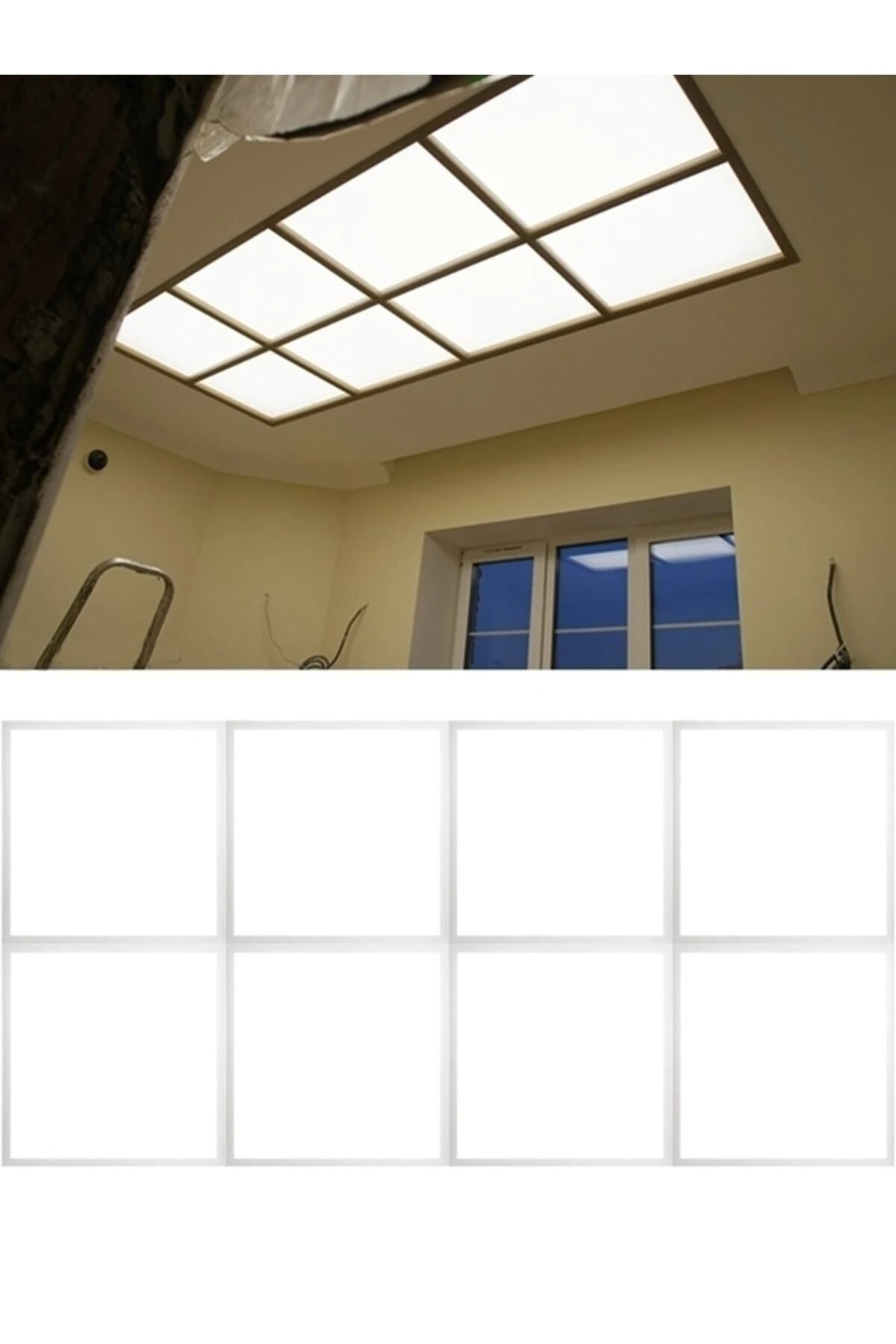 8 Adet ,tavan Aydınlatma, 8 Li Led Panel,t24 Asma Tavanlar Için Gurup Led Aydınlatma Panel,60x60
