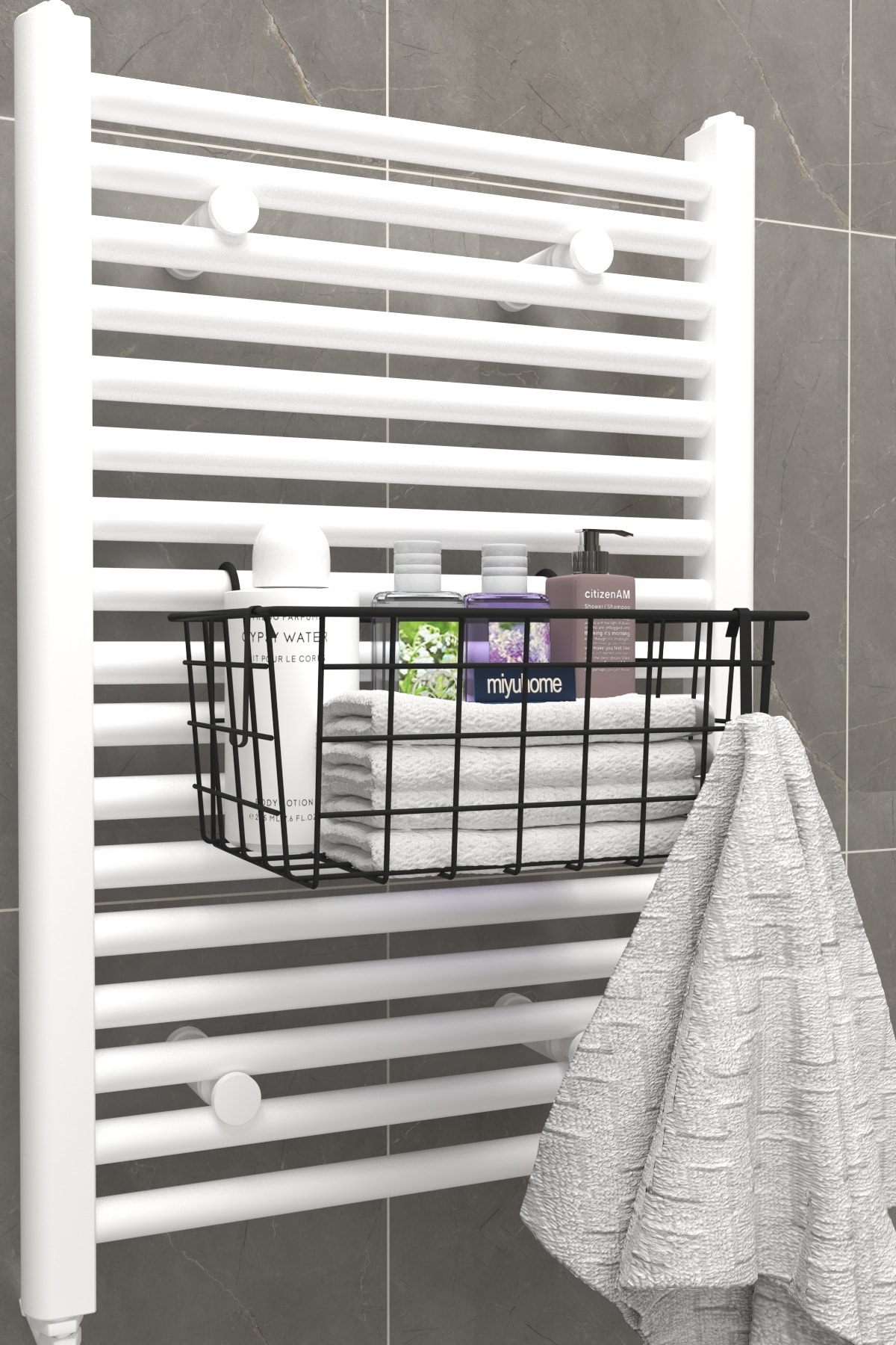 Asılabilir Havlupan Düzenleyici Havluluk Banyo Düzenleyici Havlu Kurutma Asılabilir Havlu Sepeti