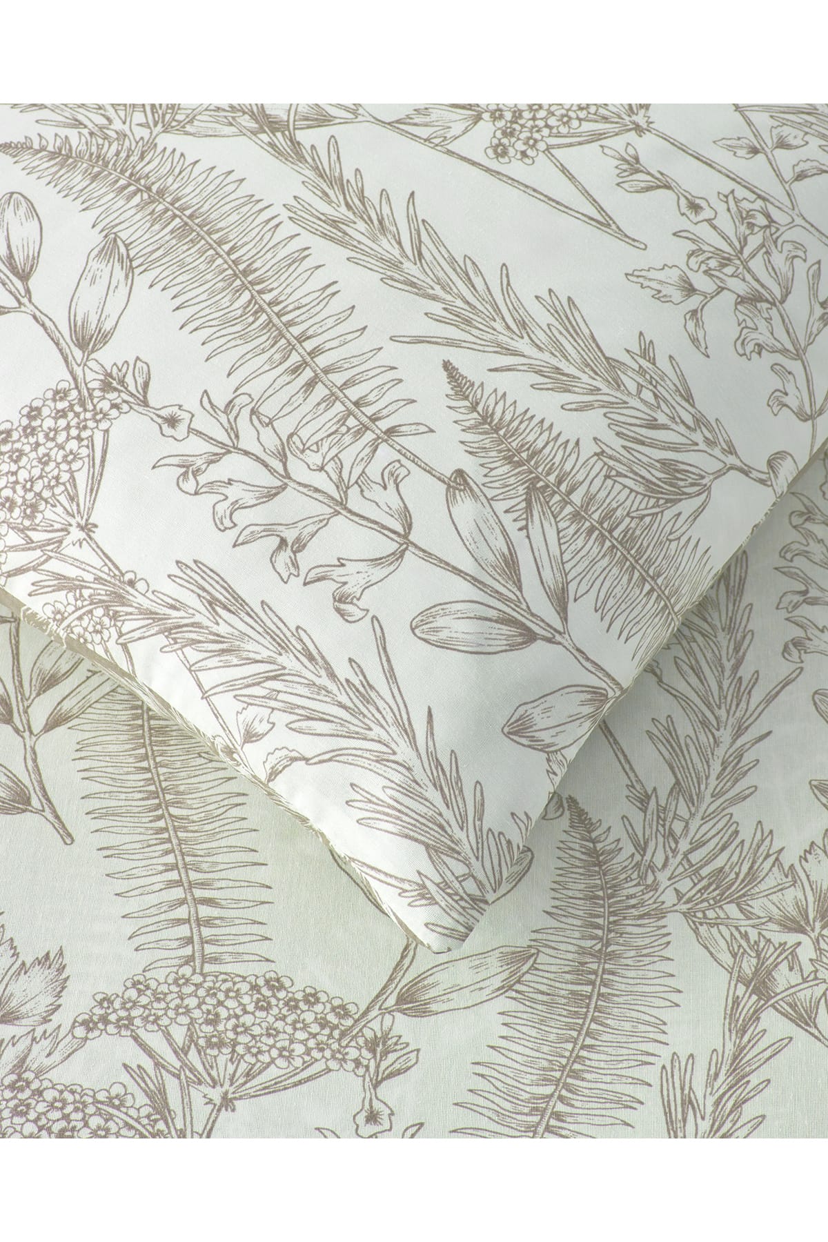 Botanical Spring Kolay Ütülenir Tek Kişilik Nevresim Takımı 160x220 cm Bej