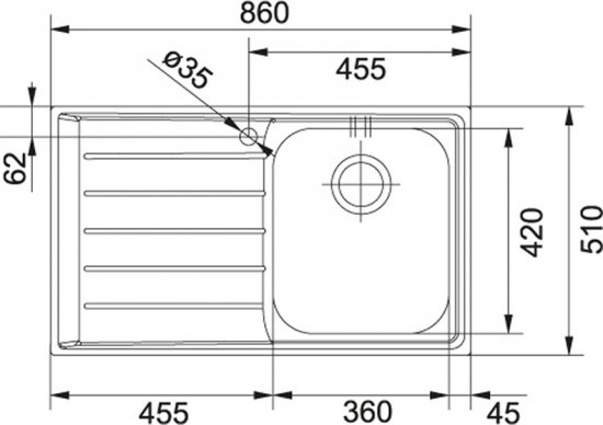 Neptun Nex 611 Inox Tezgah Üstü Sağ Damlalıklı Paslanmaz Çelik Eviye