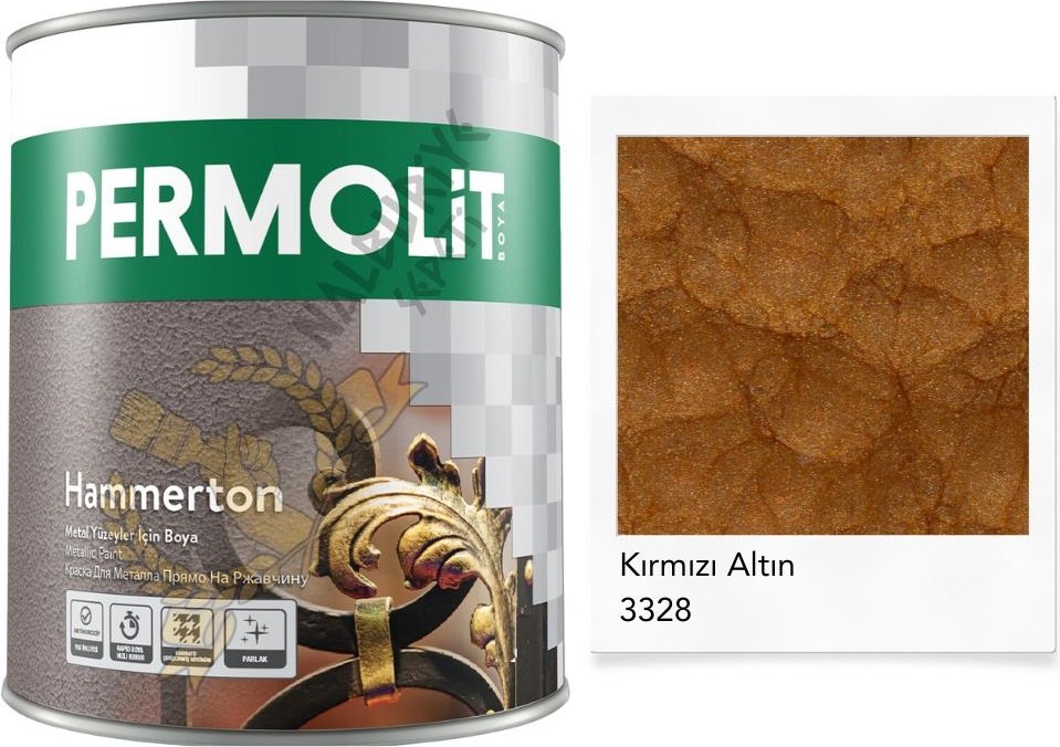 Hammerton Dekoratif Metal Boyası Kırmızı Altın 0.75 Lt.