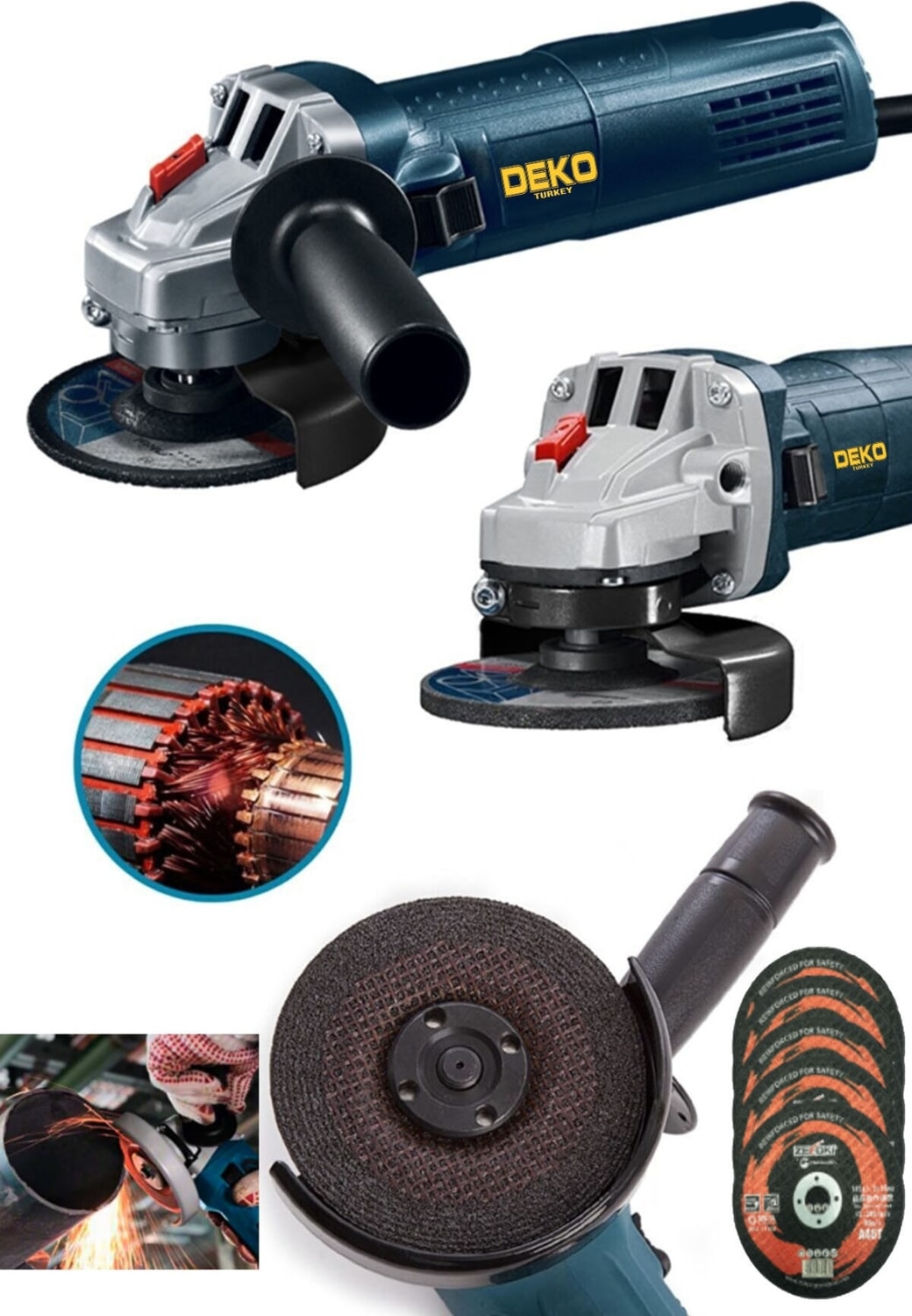 Bakır Sargı Motor Metal Dişli Sistem Avuç İçi Taşlama Spiral Jet Taşı Makinesi 2500 Watt + 5 Jet Taş