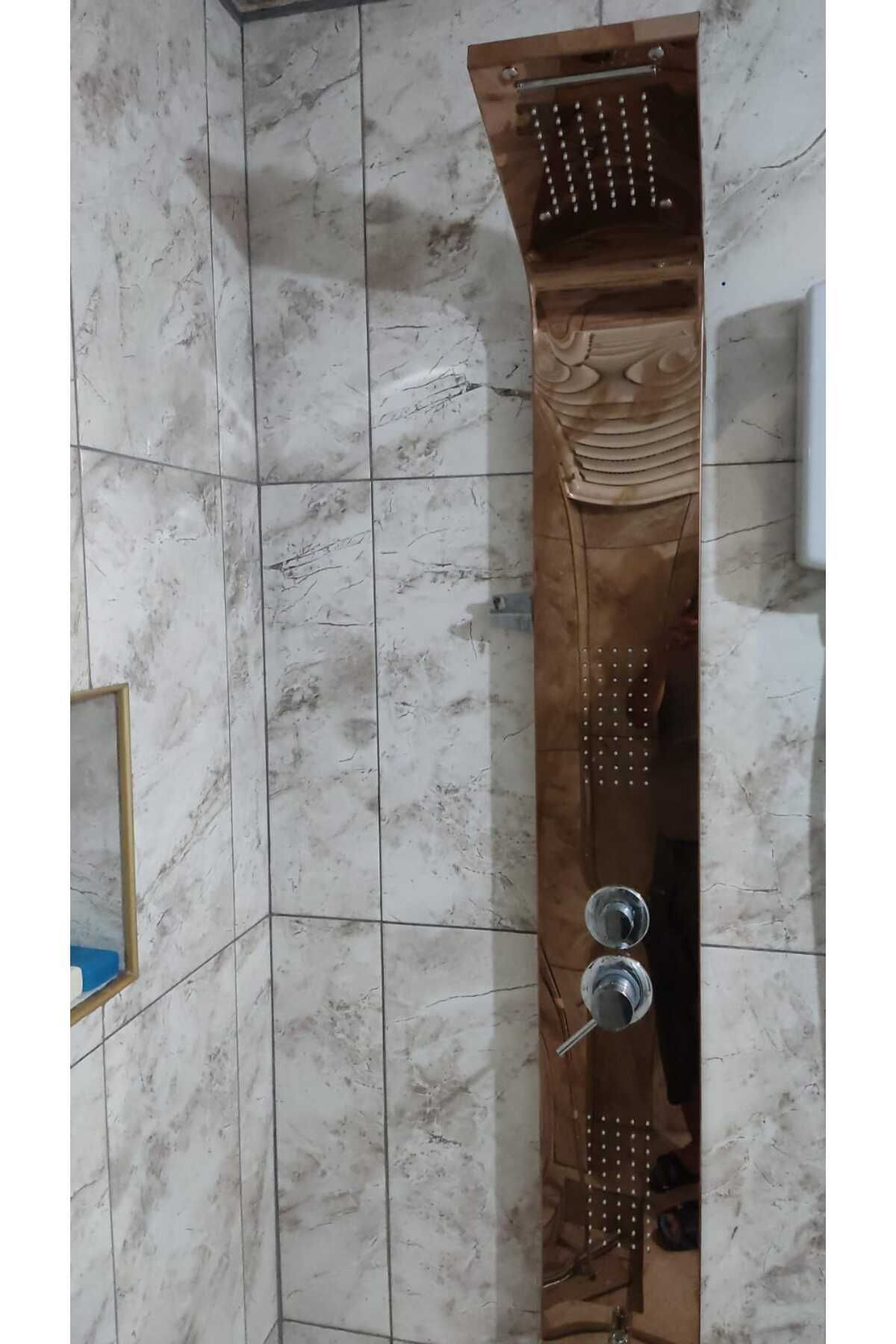 Sam Aras Rose Gold Duş Paneli ,duş Kolonu, Robot Duş, Duş, Rose Gold Dikey Jakuzi