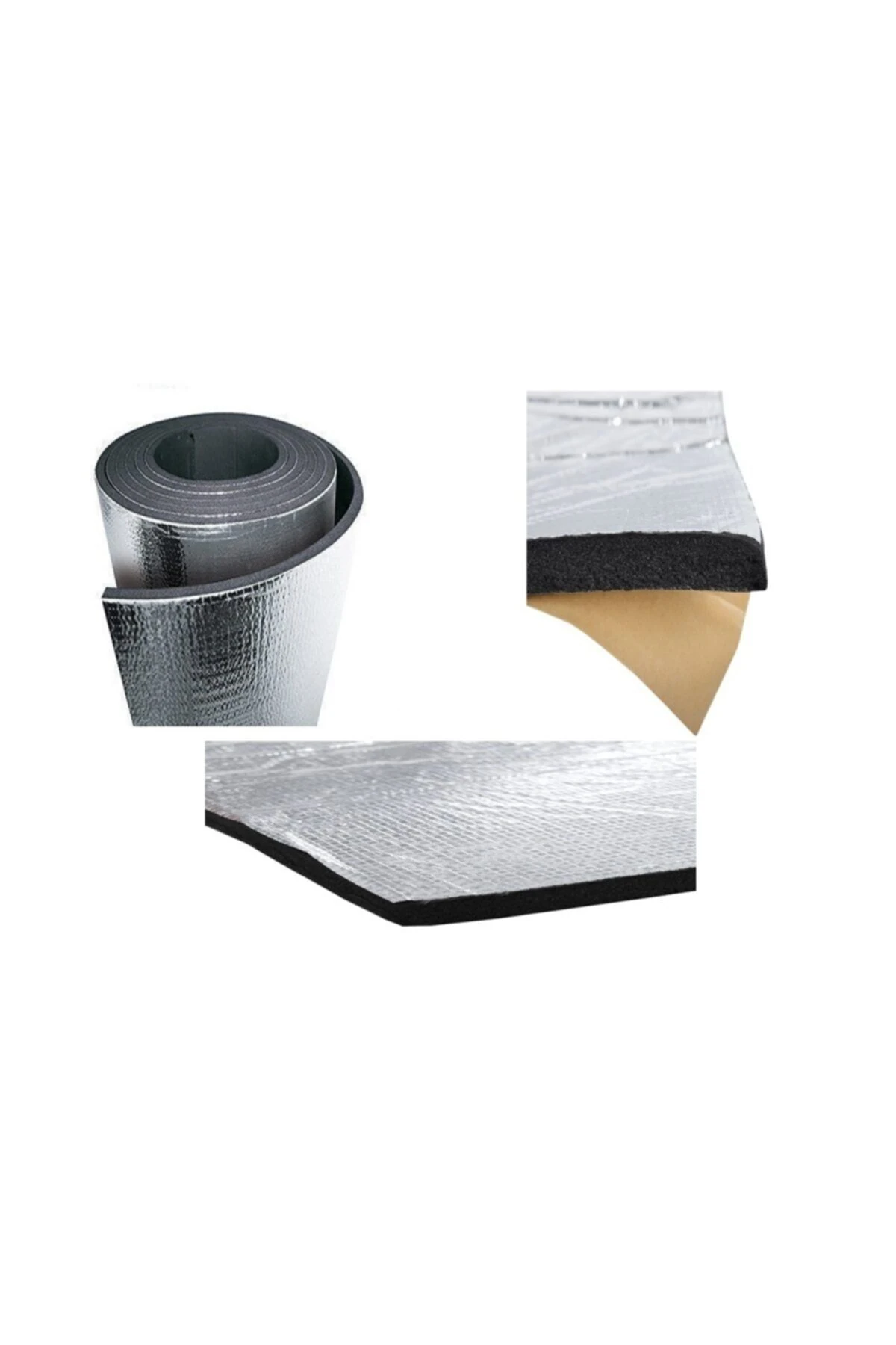 6mm- 100x100cm Alüminyum Folyolu Kendinden Yapışkanlı Oto Ses Ve Isı Yalıtım Malzemesi 6-mm 100x100