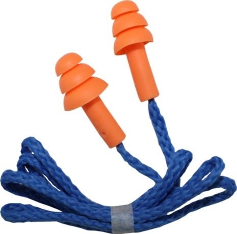 Silikon Çam Tipi Kulak Tıkacı - Yıkanabilir Tekstil Ipli