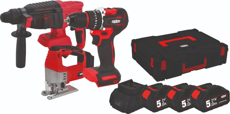 Atb 21 3’lü Kombo Set 2 (Atbl 21 Blpd Darbeli Matkap + Atbl 21 Bljs Dekupaj + Atbl 21 Blrh Kırıcı Delici + 3 x 5.0 Ah Akü + 1 x Şarj Cihazı) A0104172
