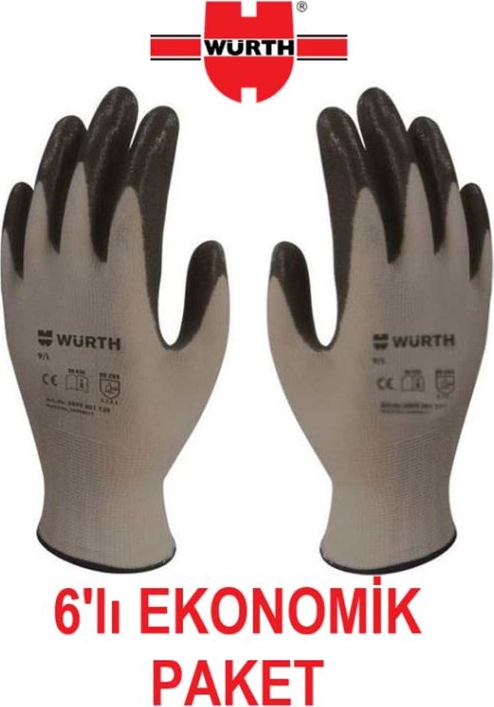 Iş Güvenliği Eldiveni Mekanikçi Siyah Nitril No: 9-L
