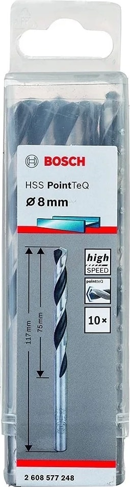 Metal Matkap Ucu Hss Pointteq (Dın 338) 8,0 mm (10 Adet) - 2608577248