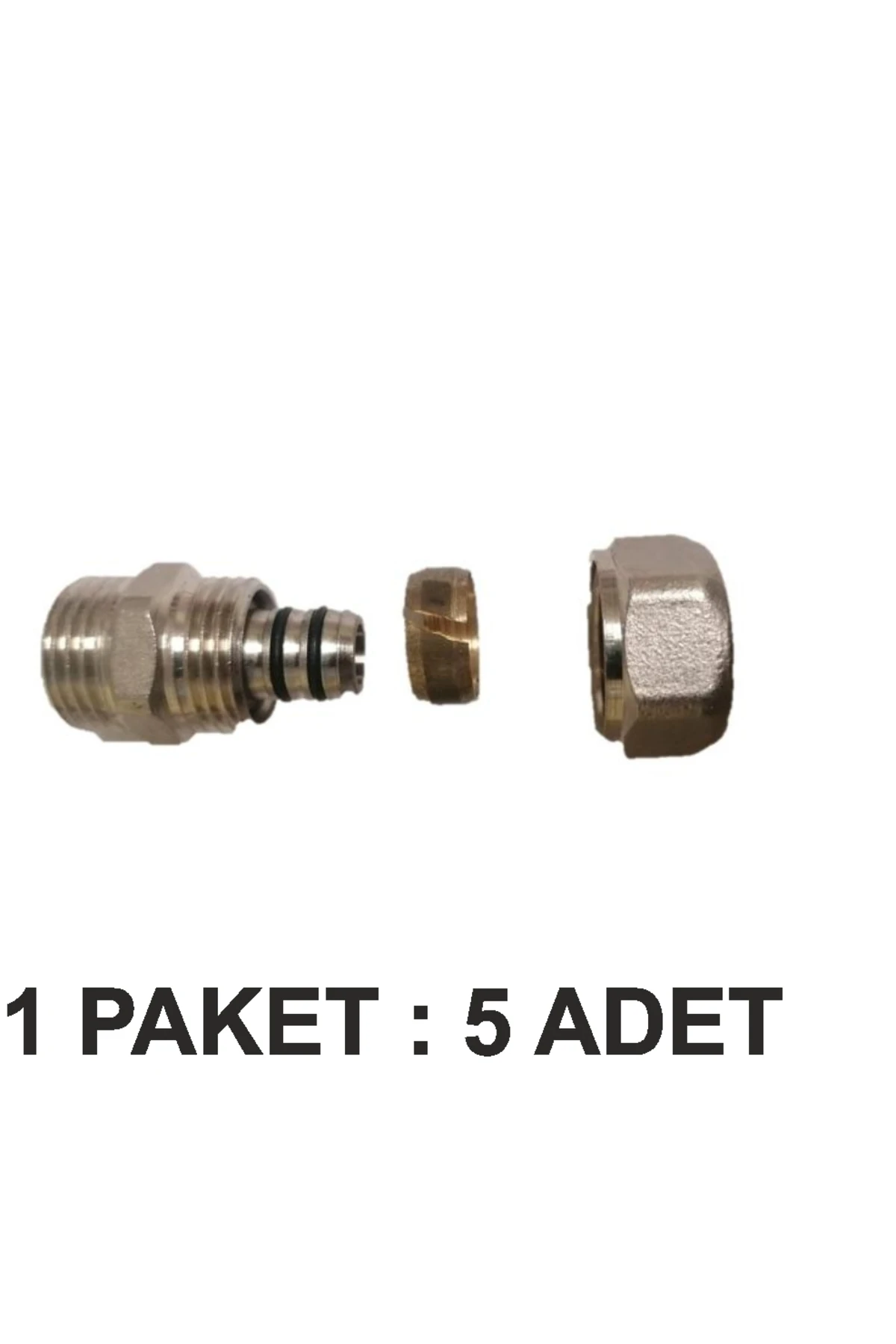 YERDEN ISISTMA DIŞ DİŞLİ REKOR 16x2 (hortum-nipel) 1 adet PAKET 5 LU