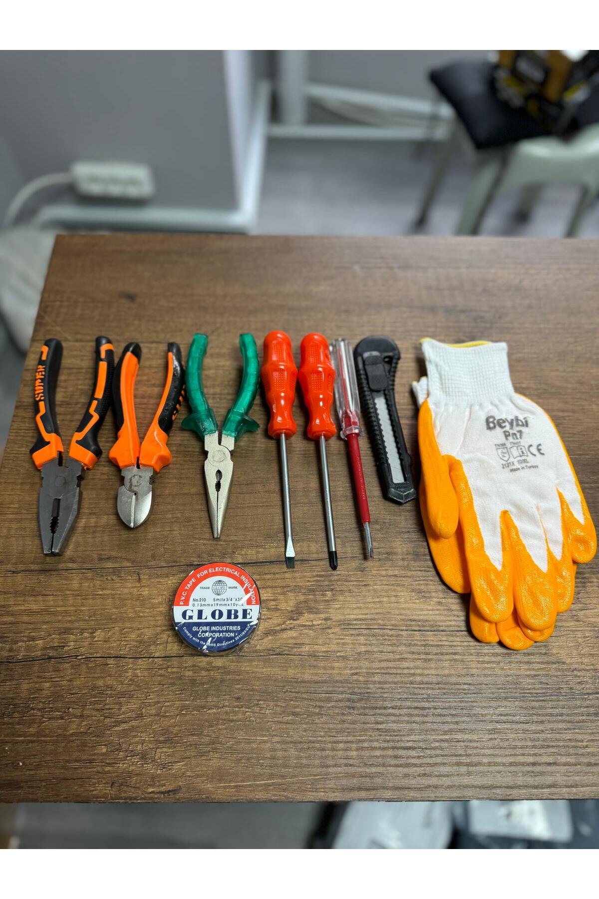 '' 9 PARÇA TAMİR SETİ TORNAVİDA PENSE YANKESKİ KARGABURNU KONTROL KALEMİ ELDİVEN FALÇATA ELK BND