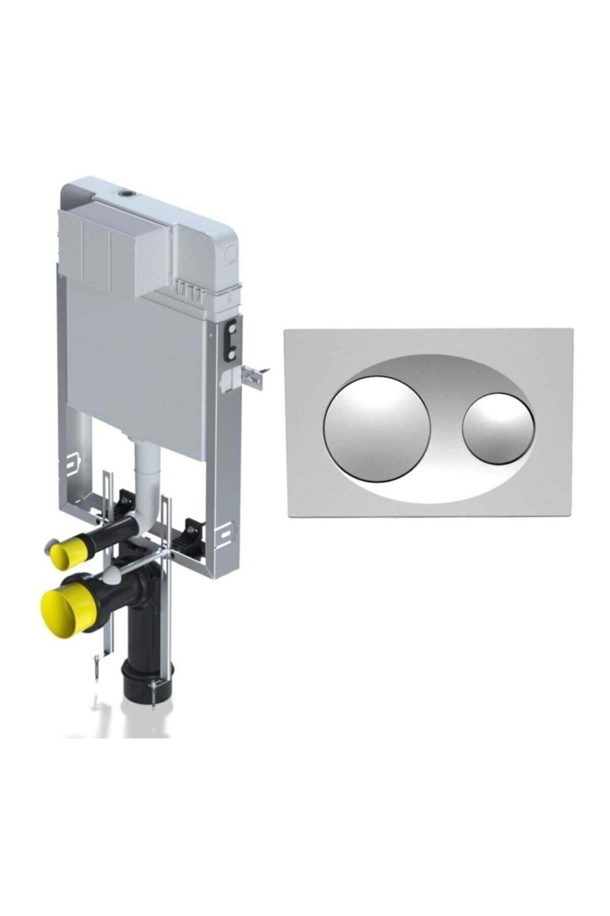 Serel Gömme Rezervuar Smooth T020111bk40 - P40-0180v2 Mat Krom Panel