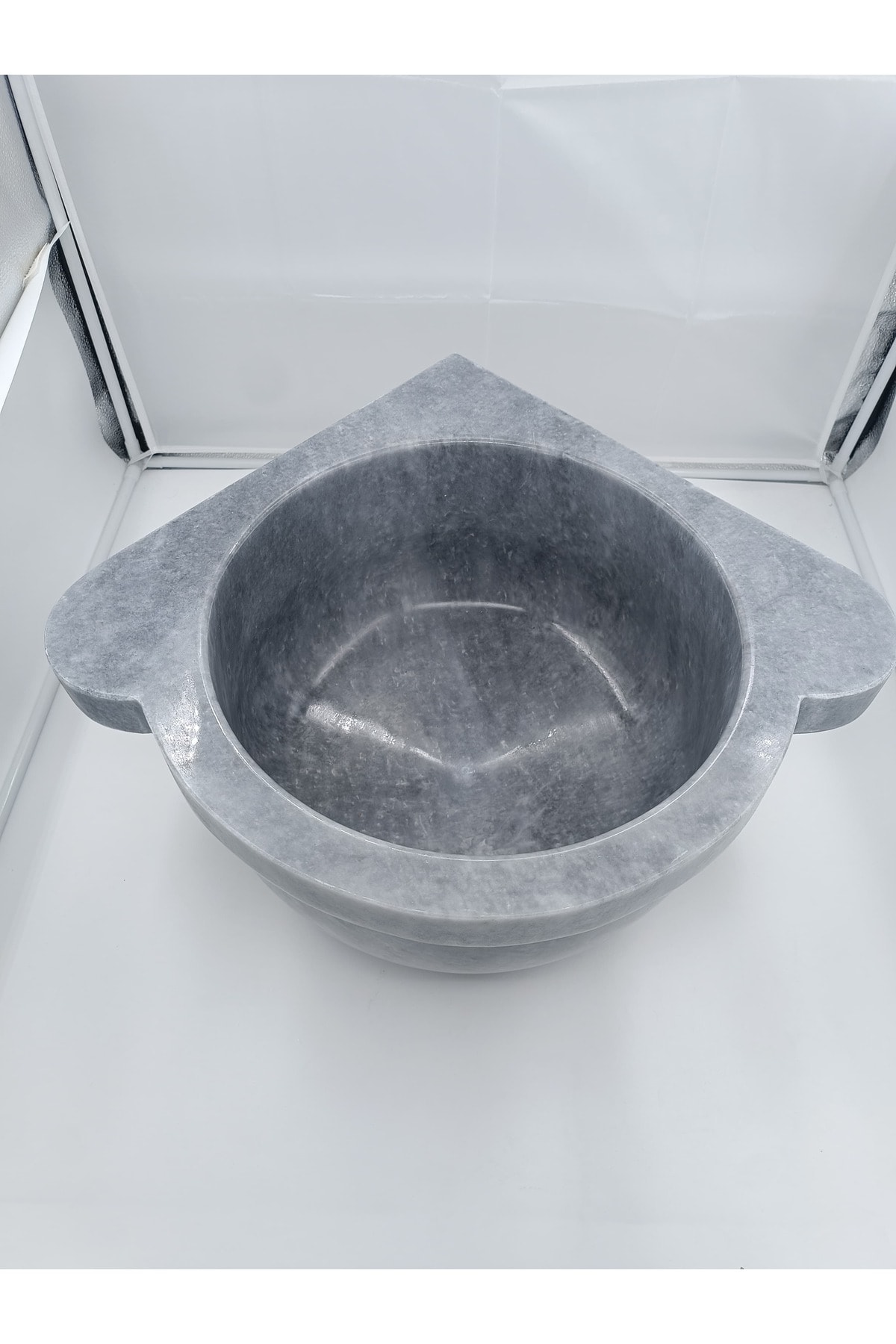 Gri Mermer köşe Kurna-hamam kurnası-banyo kurnası-ev hediyesi