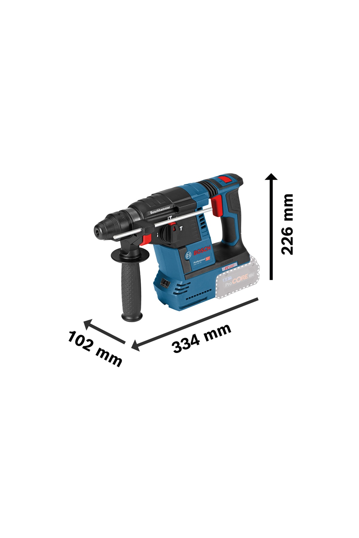 BOSCH Professional Gbh 18V-26 Solo Makine(Akü Ve Şarj Dahil Değil.)
