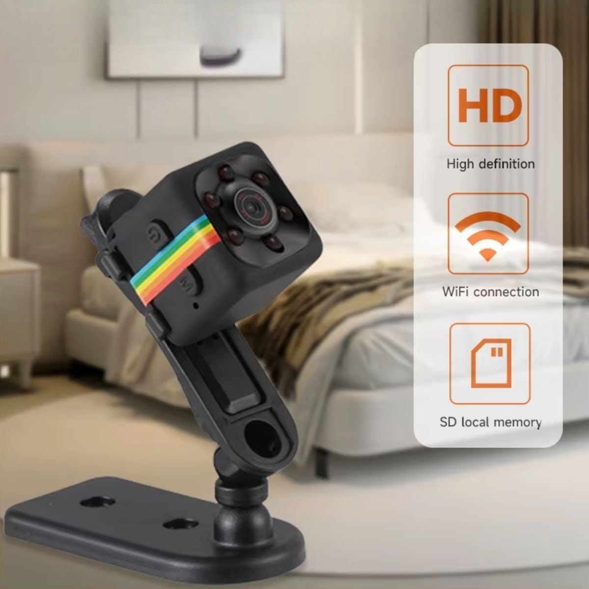 ® Mini Küp Hd Gece Görüşlü Güvenlik Kamerası