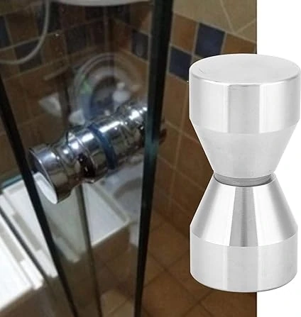 Duş Kapısı Topuzları - Tek Delikli Kapı Kolu 304 Paslanmaz Çelik Cam Kapı Kolu Yuvarlak Çekmece Kulpları Cam Çekmece Topuzları Kapı Çekme Kolu