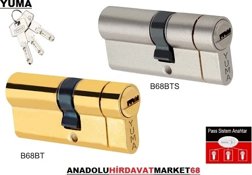 Pirinç Bilyalı Barel Tuzaklı Kapı Bareli 68MM Çelik Kapı Göbeği