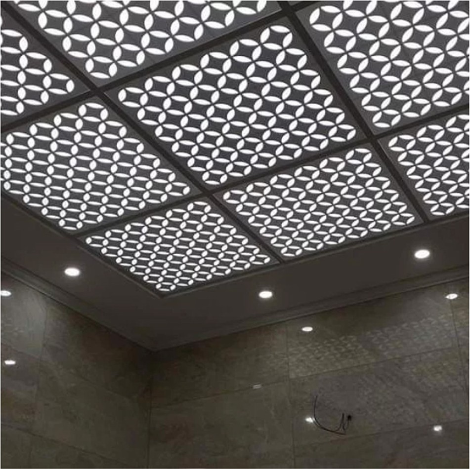 12'li Dekoratif Tavan Paneli Yıldız (60X60) Beyaz - Beyaz