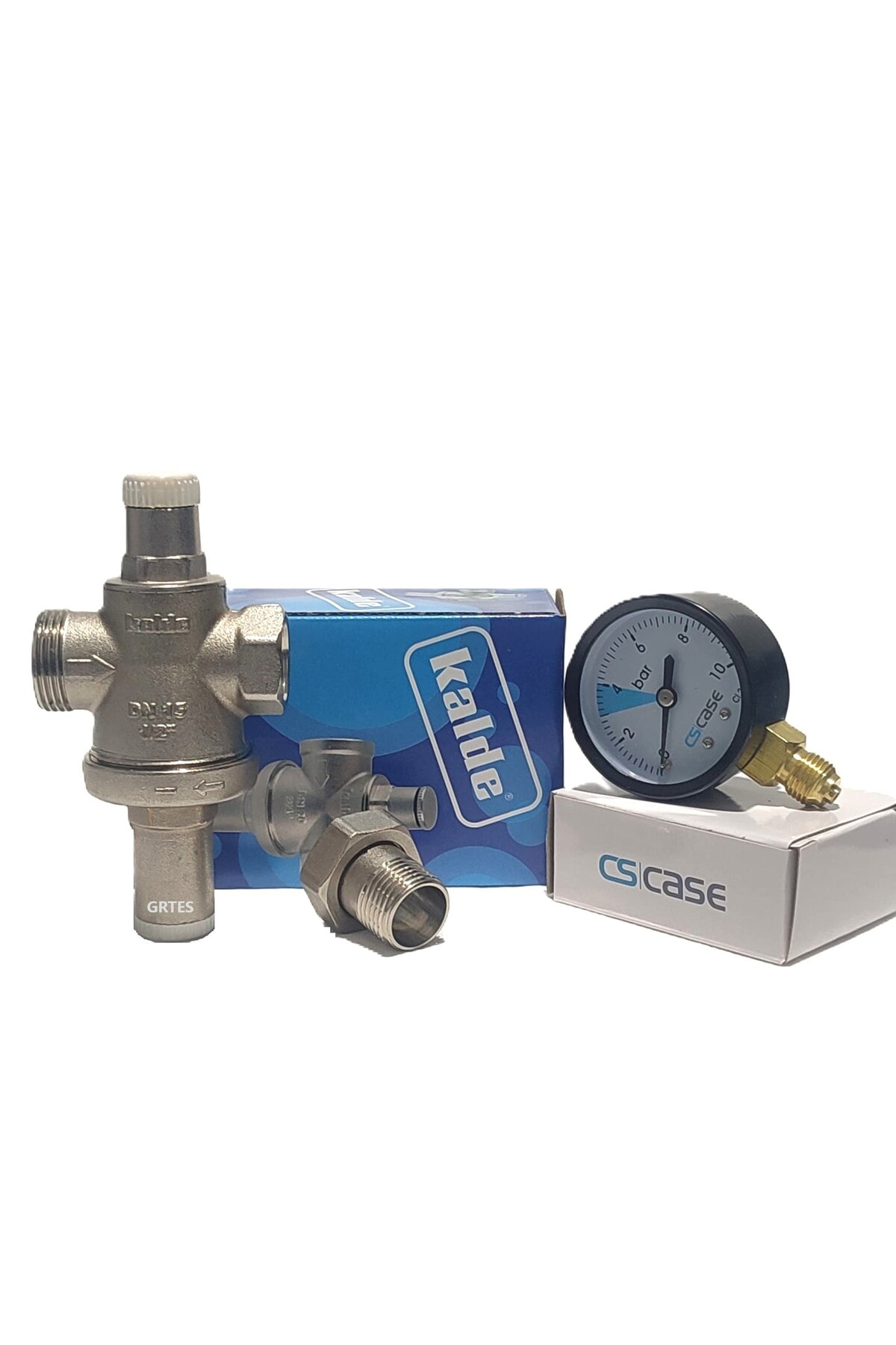 1/2" DN15 Rekorlu Su Basınç Düşürücü + Case Manometre - Pressure Reducing Valves (With Manometer)