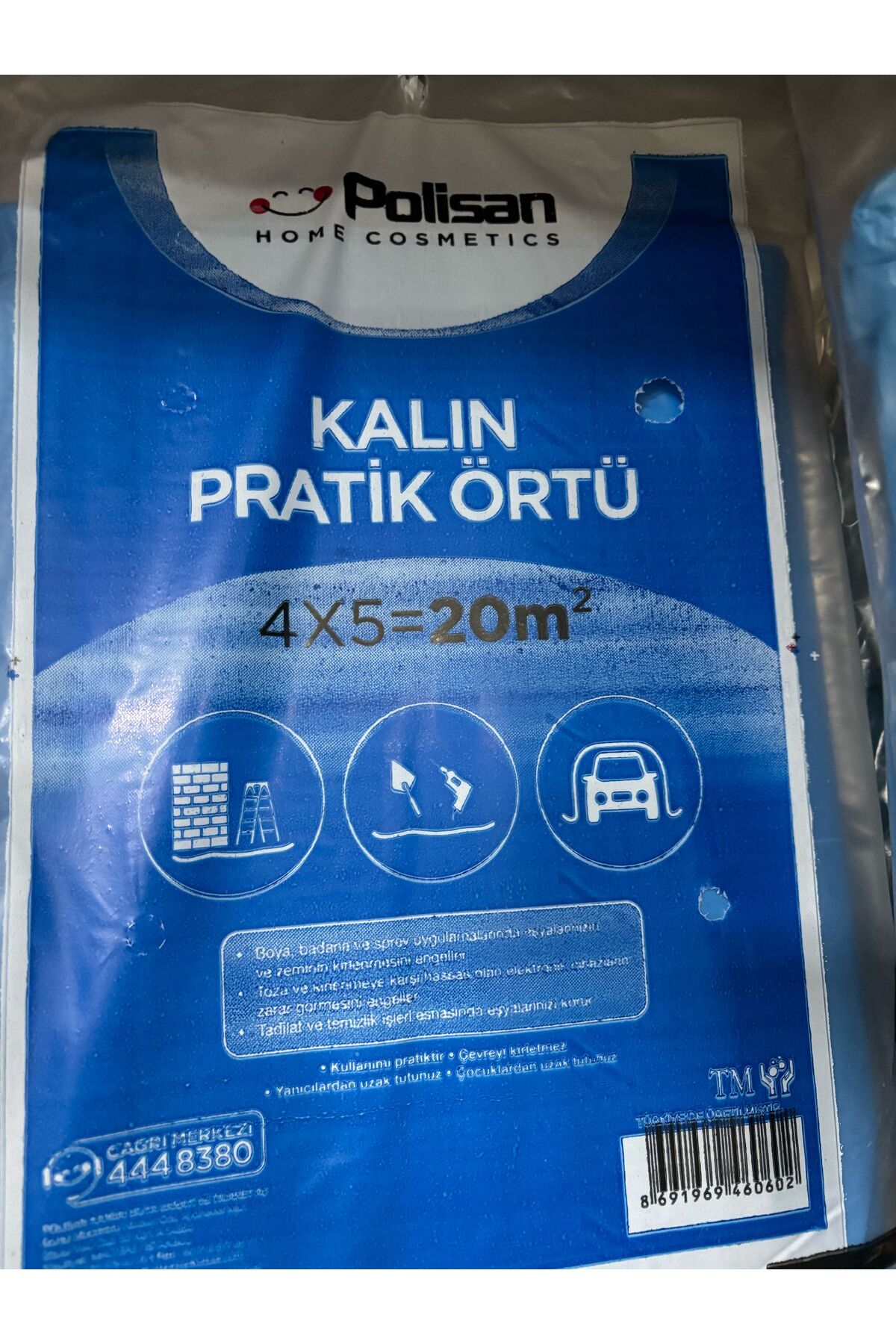 POLİSAN KALIN MAVİ BRANDA  BOYA ÖRTÜSÜ 20 M2 (5 ADET)